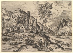 Tobit uit Landschappen met Bijbelse en Mythologische Scènes