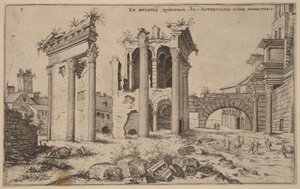 Uitzicht op het Forum van Nerva door Hieronymus Cock