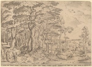 Landschap met de verzoeking van Christus