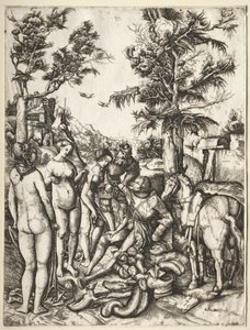 Het Oordeel van Paris door Hieronymus Hopfer