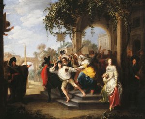De gelijkenis van de verloren zoon - De verloren zoon weggejaagd door de hoeren