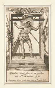 Christus in de wijnpers door Hieronymus Wierix