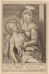 O quam tristis et afflicta... door Hieronymus Wierix