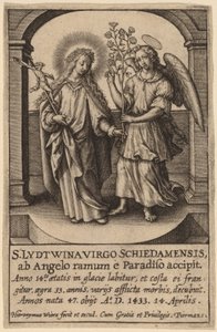 S. Lydtwina Virgo Schiedamensis ... door Hieronymus Wierix