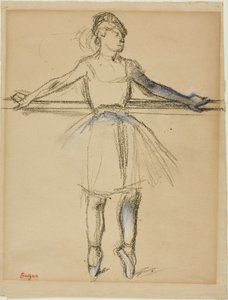 Danser aan de bar (on Point) door Hilaire Germain Edgar Degas