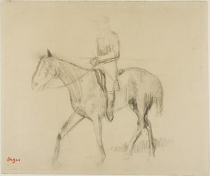 Paard en ruiter door Hilaire Germain Edgar Degas