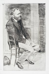 Manet zittend, naar rechts gedraaid door Hilaire Germain Edgar Degas