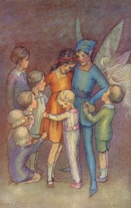 Peter Pan en Tinkerbel door Hilda Theodora Miller