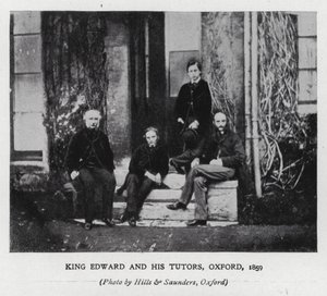 Koning Edward VII en zijn leraren aan de Universiteit van Oxford