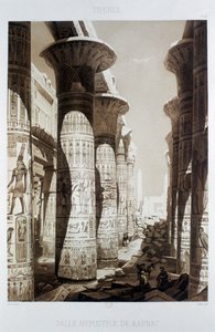 Hypostyle Hal, Thebe, Karnak, Egypte, 1841 door Himely