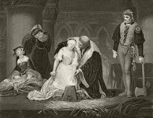 De executie van Lady Jane Grey door Hippolyte (1797-1856) (after) Delaroche