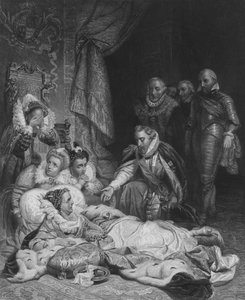 De dood van koningin Elizabeth door Hippolyte Delaroche