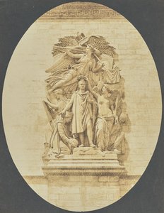 [Detail van "Le Triomphe de 1810," door Jean-Pierre Cortot, Arc de Triomphe].