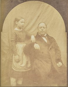 [Portret van een man en een meisje]. door Hippolyte Bayard