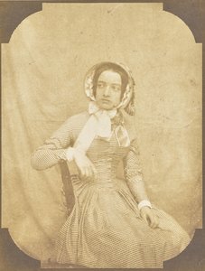 [Portret van een jonge vrouw in een geruite jurk].