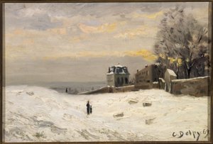 Sneeuw in Montmartre