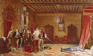 De moord op Henri de Lorraine (1549-88) hertog van Guise, 1834 door Hippolyte Delaroche