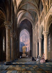 Interieur van een Kerk