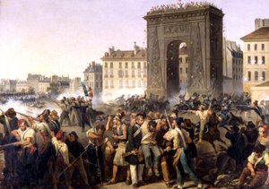 Aanval bij de Saint Denis poort, schilderij 1830