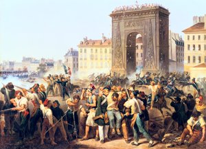 Slag bij de Porte St Denis, 28 juli 1830, Parijs