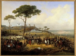 Expeditie vanuit Spanje in 1823: Verovering van de verschansingen van Santa Margarita voor de Coruña op 5 juli door Hippolyte Lecomte