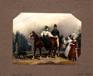 Ontmoeting op de promenade door Hippolyte Lecomte