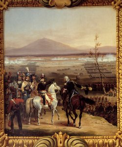 De oversteek van de Tagliamento voor Valvasone geleid door Bonaparte op 16 maart 1797: het Italiaanse platteland van 1796-1797: de oversteek van de Tagliamento rivier waaraan maarschalk Jean Mathieu Philibert Serurier (1742-1819) deelnam in Napoleon Bon