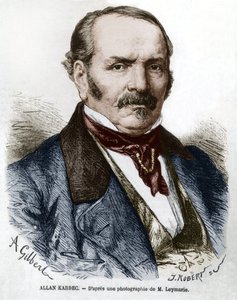 Allan Kardec (1804-1869) echte naam Hippolyte Leon Denisart-Rivail, uitvinder van het spiritisme in Frankrijk, gravure naar een foto door Leymarie door Hippolyte Leymarie