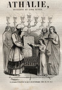 Athalie tragedie door Jean Racine in vijf bedrijven - gravure in 