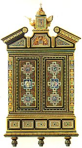 Ontwerp voor een kast voor gebruik op het keizerlijke jacht Derzhava van Alexander II door Hippolyte Monighetti