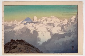 Vanaf de top van Komagatake, uit de serie De Zuidelijke Japanse Alpen door Hiroshi Yoshida