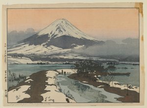 Fujiyama vanaf Kawaguchi-meer, uit de serie Tien Zichten op de Fuji, Taisho-periode