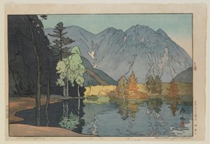 Hodakayama, uit de serie, Twaalf scènes in de Japanse Alpen, Taisho-periode door Hiroshi Yoshida
