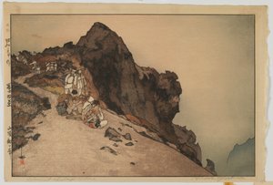 Top van Fuji, uit de serie, Tien uitzichten van de berg Fuji, Showa tijdperk door Hiroshi Yoshida