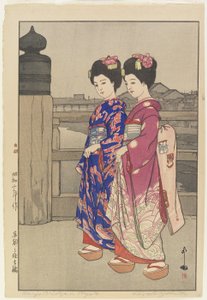 De Grote Brug van Sanjo in Kyoto door Hiroshi Yoshida