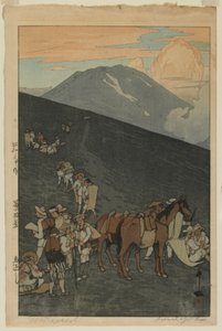 Umagaeshi, uit de serie, Tien Zichten op de Berg Fuji, Showa-periode door Hiroshi Yoshida