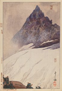 Yarigatake A (houtsnede op papier) door Hiroshi Yoshida