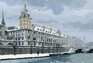 De Seine in de winter, 2015 door Hiroyuki Izutsu