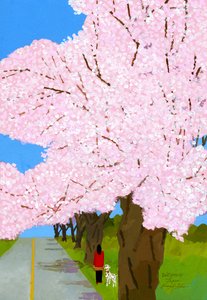Kersenbomen door Hiroyuki Izutsu