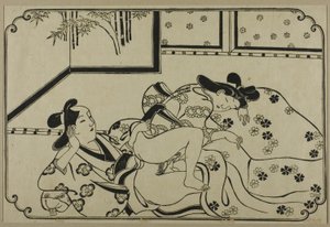 Een blad uit een shunga-album door Hishikawa Moronobu