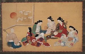 Muzikaal gezelschap door Hishikawa Moronobu