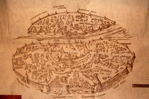 De Novgorod-kaart door Historical Document