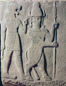 De Hettitische god Uomi, Karkemish, 11e-9e eeuw v.Chr. door Hittite