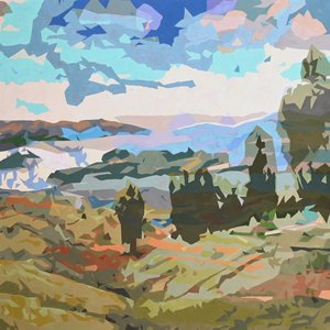 Landschap Obscura - 11, 2024 (olieverf op doek)