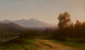 Landschap aan de Hudson River door Homer Dodge Martin