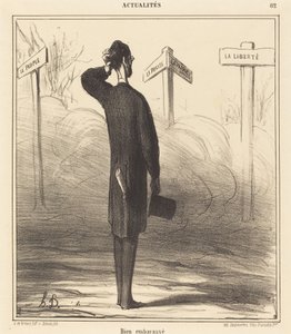 Rechts of links? door Honoré Daumier