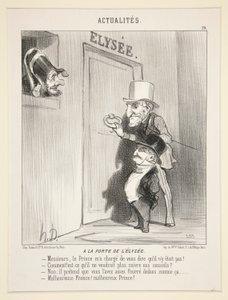 A la porte de l door Honoré Daumier