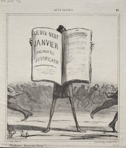 Actualiteiten (Nr. 41): Kiezers, in mijn armen!... door Honoré Daumier
