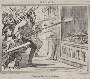 De Opstand van de Banketbakkers door Honoré Daumier