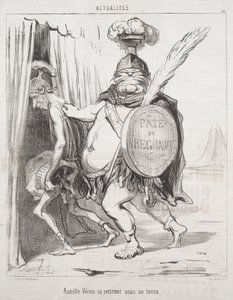 Actualiteiten: Achilles trekt zich terug in zijn tent door Honoré Daumier
